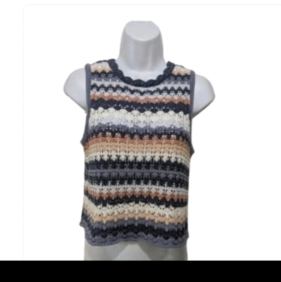 Universal Thread Crochet Sleeveless Sweater S Vest Boho Grandmacore Beachy #3 - Picture 2 of 7